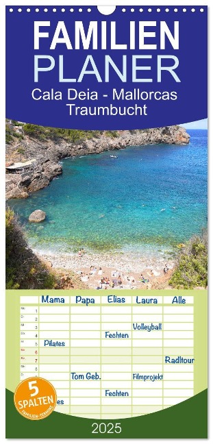 Familienplaner 2025 - Cala Deia - Mallorcas Traumbucht mit 5 Spalten (Wandkalender, 21 x 45 cm) CALVENDO - Markus Behner