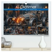 Cover-Bild zum Titel 'KI-Oldtimer (hochwertiger Premium Wandkalender 2026 DIN A2 quer), Kunstdruck in Hochglanz' von 'Steffen Gierok-Latniak'