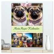 Cover-Bild zum Titel 'Mein Mops-Kalender (hochwertiger Premium Wandkalender 2026 DIN A2 hoch), Kunstdruck in Hochglanz' von 'Steffen Gierok-Latniak'