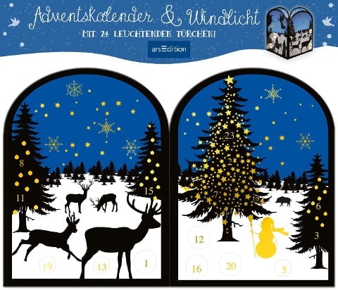 Teelichthäuschen Winternacht - 