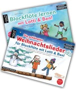 Cover-Bild zum Titel 'Blockflöte lernen mit Lotti & Ben + Die schönsten Weihnachtslieder für Blockflöte im Set!' von 'Susanne Hossain'