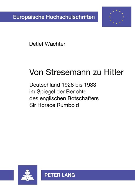 Von Stresemann zu Hitler - Detlef Wächter