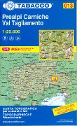 Tabacco Wandern 1 : 25 000 Prealpi Carniche / Val Tagliamento - 