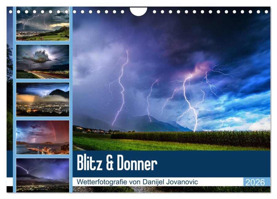 Blitz & Donner (Wandkalender 2026 DIN A4 quer), CALVENDO Monatskalender - Danijel Jovanovic