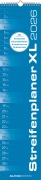 Cover-Bild zum Titel 'Streifenplaner XL BLAU 2026 - Streifenkalender 15x64 cm - Wandplaner - Küchenkalender - schmales Design - eine Spalte - Langplaner' von ''