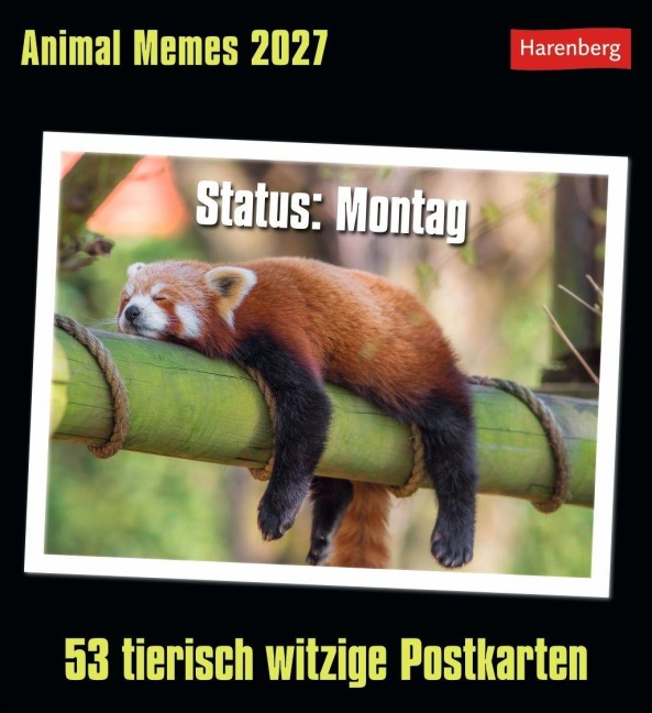 Animal Memes Postkartenkalender 2027 - 53 tierisch witzige Postkarten - Nicklas Just