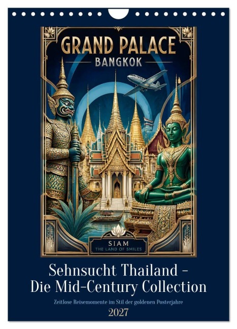 Sehnsucht Thailand - Die Mid-Century Collection (Wandkalender 2027 DIN A4 hoch), CALVENDO Monatskalender - Liam Blue