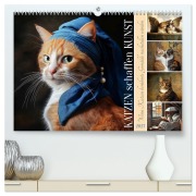Cover-Bild zum Titel 'Katzen schaffen Kunst (hochwertiger Premium Wandkalender 2027 DIN A2 quer), Kunstdruck in Hochglanz' von 'Sabine Löwer'