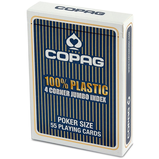 COPAG® 100% Plastik Poker Jumbo Index blau - 