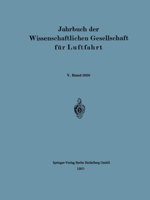 Jahrbuch der Wissenschaftlichen Gesellschaft für Luftfahrt - Wissenschaftliche Gesellschaft Für Luftfahrt
