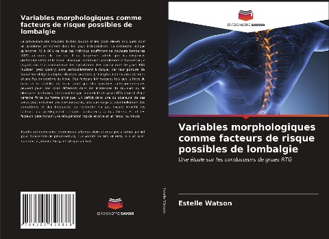 Variables morphologiques comme facteurs de risque possibles de lombalgie - Estelle Watson