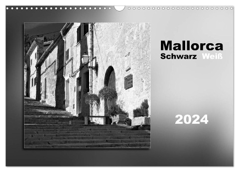 Mallorca Schwarz Weiß (Wandkalender 2024 DIN A3 quer), CALVENDO Monatskalender - Klaus Kolfenbach