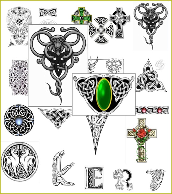 Keltische Tattoos und Keltische Buchstaben Tattos. - Otmar Trierweiler