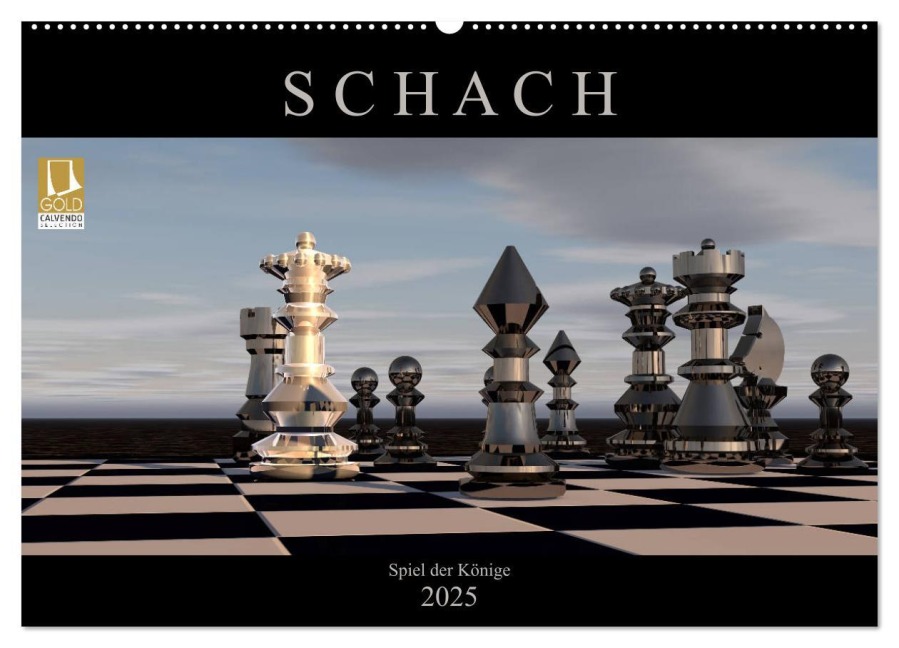 SCHACH - Spiel der Könige (Wandkalender 2025 DIN A2 quer), CALVENDO Monatskalender - Renate Bleicher