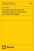 Cover-Bild zum Titel 'Die Haftung im Konzern bei Vorliegen interner und externer Patronatserklärungen' von 'Iliana Diedrich'