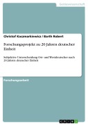 Cover-Bild zum Titel 'Forschungsprojekt zu 20 Jahren deutscher Einheit' von 'Christof Kaczmarkiewicz, Barth Robert'