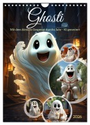 Cover-Bild zum Titel 'Ghosti (Wandkalender 2026 DIN A4 hoch), CALVENDO Monatskalender' von 'Cathrin Illgen'
