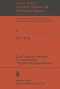 Cover-Bild zum Titel 'Zwei Lösungsmethoden für nichtkonvexe Programmierungsprobleme' von 'U. Ueing'