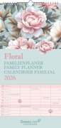 GreenLine Floral 2026 Familienplaner - Familien-Kalender - Kinder-Kalender - 22x45 - 