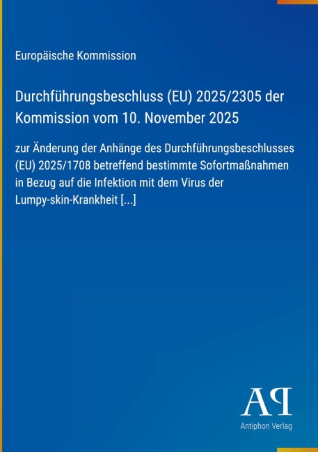 Durchführungsbeschluss (EU) 2025/2305 der Kommission vom 10. November 2025 - Europäische Kommission