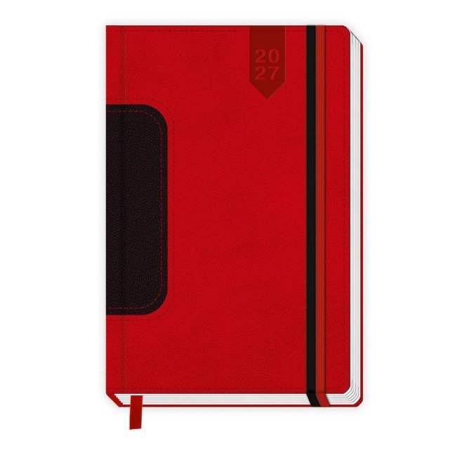 TRÖTSCH - Buchkalender A5 Rot 2027 - 