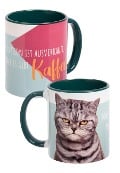 mug - Katze -Motivation -inner green - 