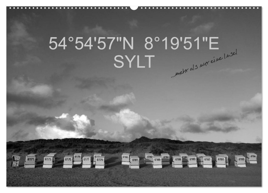 54°54'57"N 8°19'51"E SYLT (Wandkalender 2026 DIN A2 quer), CALVENDO Monatskalender - Günter Linderer