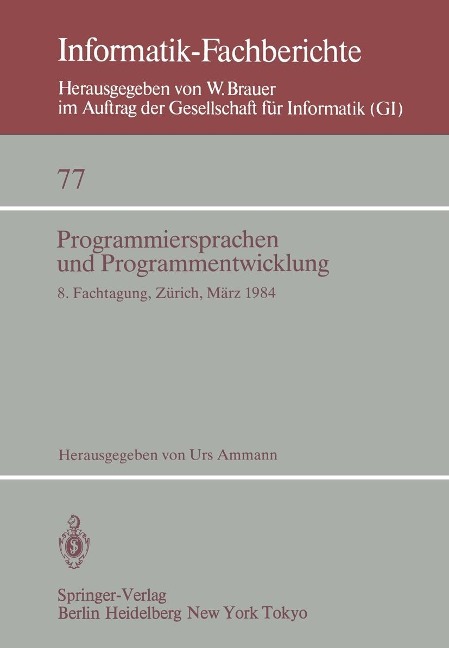 Programmiersprachen und Programmentwicklung - 