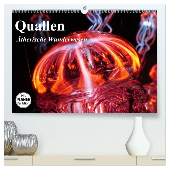 Quallen. Ätherische Wunderwesen (hochwertiger Premium Wandkalender 2026 DIN A2 quer), Kunstdruck in Hochglanz - Elisabeth Stanzer