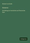 Cover-Bild zum Titel 'Homeros' von 'Richard Von Kralik'
