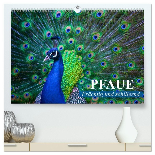 Pfaue. Prächtig und schillernd (hochwertiger Premium Wandkalender 2026 DIN A2 quer), Kunstdruck in Hochglanz - Elisabeth Stanzer