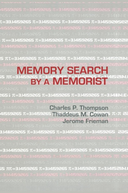 Memory Search By A Memorist - Charles P. Thompson, Thaddeus M. Cowan