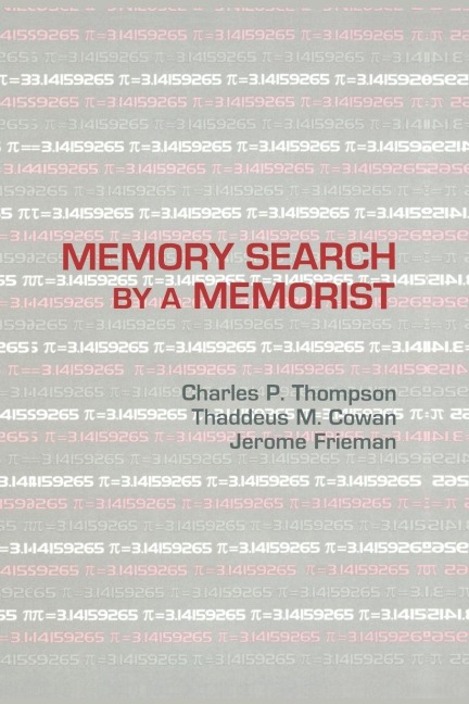 Memory Search By A Memorist - Charles P. Thompson, Thaddeus M. Cowan