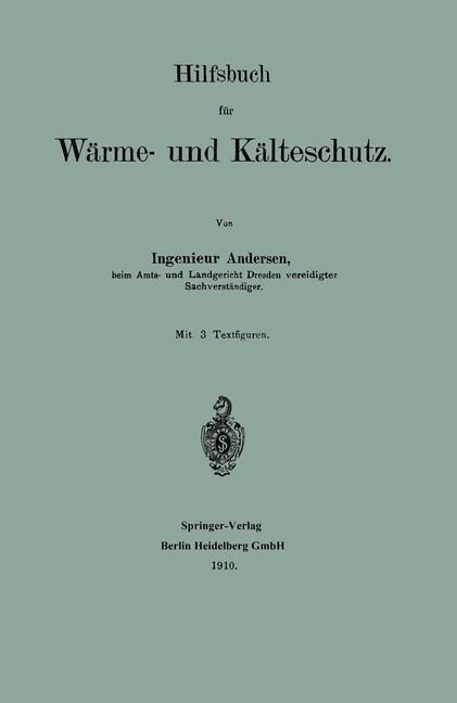 Hilfsbuch für Wärme- und Kälteschutz - Andreas Andersen