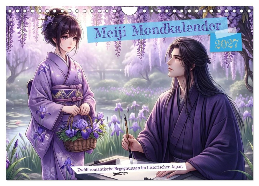 Meiji Mondkalender (Wandkalender 2027 DIN A4 quer), CALVENDO Monatskalender - Liam Blue