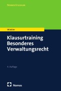 Cover-Bild zum Titel 'Klausurtraining Besonderes Verwaltungsrecht' von 'Markus Winkler'
