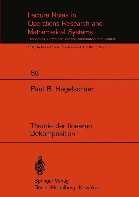 Theorie der linearen Dekomposition - Paul B. Hagelschuer
