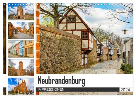 Neubrandenburg Impressionen (Wandkalender 2024 DIN A3 quer), CALVENDO Monatskalender - Dirk Meutzner