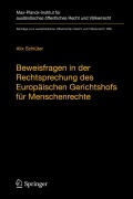 Cover-Bild zum Titel 'Beweisfragen in der Rechtsprechung des Europäischen Gerichtshofs für Menschenrechte' von 'Alix Schlüter'