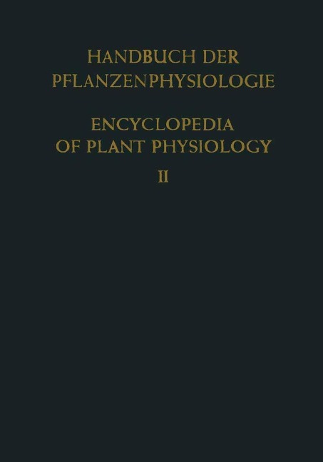 Allgemeine Physiologie der Pflanzenzelle / General Physiology of the Plant Cell - 
