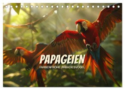 Cover-Bild zum Titel 'Papageien - Farbenfrohe Paradiesvögel (Tischkalender 2026 DIN A5 quer), CALVENDO Monatskalender' von 'Peter R. Stuhlmann'