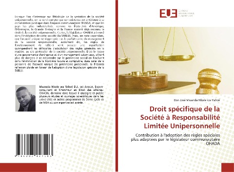 Droit spécifique de la Société à Responsabilité Limitée Unipersonnelle - Don José Muanda Nkole Wa Yahve