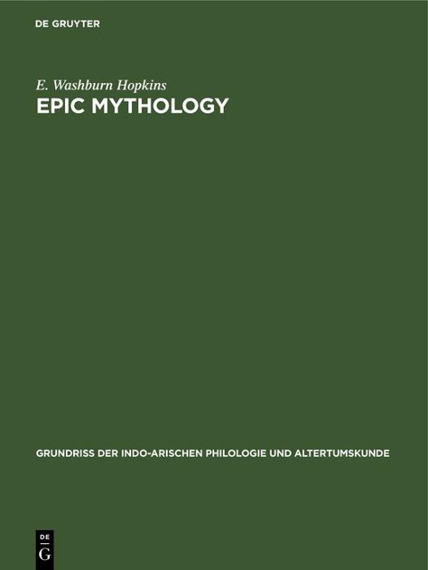 Epic Mythology - E. Washburn Hopkins