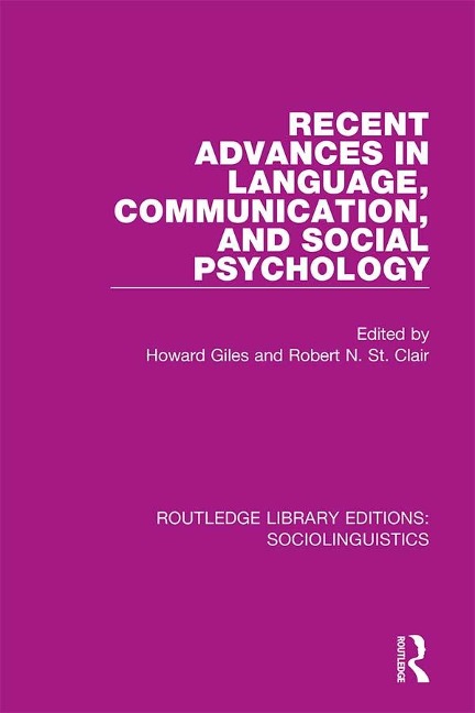 Recent Advances in Language, Communication, and Social Psychology - 