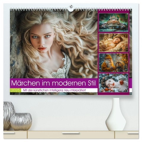 Märchen im modernen Stil (hochwertiger Premium Wandkalender 2025 DIN A2 quer), Kunstdruck in Hochglanz - Steffen Gierok-Latniak