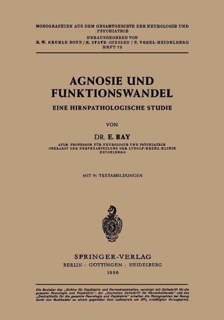 Agnosie und Funktionswandel - E. Bay