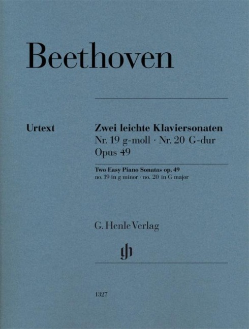 Two Easy Piano Sonatas no. 19 and no. 20 g minor and G major op. 49 no. 1 and no. 2 - Ludwig van Beethoven