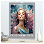 Cover-Bild zum Titel 'Kunstgesichter (hochwertiger Premium Wandkalender 2026 DIN A2 hoch), Kunstdruck in Hochglanz' von 'Werner Braun'