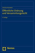 Cover-Bild zum Titel 'Öffentliche Ordnung und Versammlungsrecht' von 'Christian Baudewin'