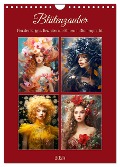 Blütenzauber. Floraler Reigen. Bezaubernde Frauen in Blumenpracht (Wandkalender 2025 DIN A4 hoch), CALVENDO Monatskalender - Rose Hurley